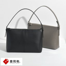 豊岡鞄 TOTTE 牛革 天ファスナー ハンドバッグ