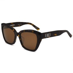 バレンシアガ BALENCIAGA サングラス アジアンフィット UVカット BB0273SA-002 バタフライ型 メンズ レディース ユニセックス ハバナ+ブラウン