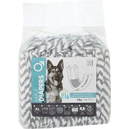 M-PETS（エムペッツ） 男の子用オムツ XL 12枚 犬用オムツ マナーベルト マーキング防止 雄