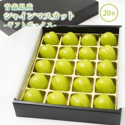 【 数量限定販売 】青森県産 贈答用 シャインマスカット 20粒 ギフトボックス入り 送料無料 果物 くだもの フルーツ 葡萄 ブドウ ぶどう フルーツギフト ギフト プレゼント 贈答 贈答品 種なし マスカット