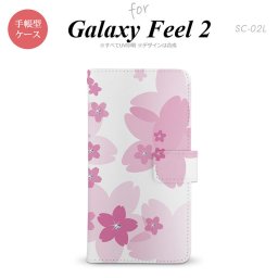 Galaxy Feel 2 手帳型 スマホ ケース カバー ギャラクシー 花柄・サクラ ピンク【ギャラクシー フィール 2,Galaxy,Feel,2,docomo,ドコモ,メール便 送料無料】