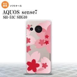sense7 sense7 スマホケース 背面ケースソフトケース 花柄 サクラ A 赤 2022年 11月発売 nk-sens7-tp052