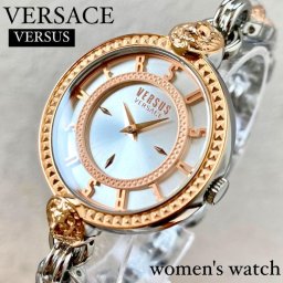 送料無料 Versus ヴェルサーチ ヴェルサス ユニセックス 腕時計 レディース 新品箱付き ゴールド ホワイト キラキラ 時計 高級人気ブランド 女性用 ウォッチ 誕生日 プレゼント ギフト 彼女 妻 お祝い 記念日 20代　30代　40代 おしゃれ かっこいい 女性用(男性用)  36mm クォーツ ベルサーチ 腕時計 海外限定