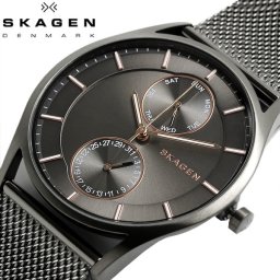 スカーゲン SKAGEN HOLST メンズ マルチファンクション 腕時計 クオーツ 5気圧防水 カレンダー 曜日日付 ステンレス メッシュベルト ミネラルガラス SKW6180