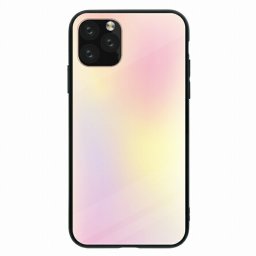 ラウンド型 ウルトラスリム 耐衝撃 背面ガラス 強化ガラス iPhone11対応ケース TPU ハードケース iPhone11ProMax iPhoneX/XS iPhoneXR iPhone8plus iPhone7 ケースグラデーション カラフル パステルカラー ペールトーン シンプル