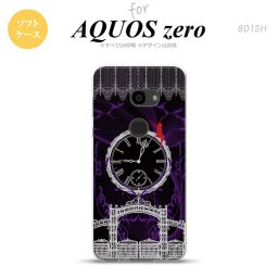 AQUOS zero アクオス ゼロ 801SH スマホケース カバー ソフトケース 妖精と時計 ゴシック灰 nk-801sh-tp1252[スマホ,スマホケース,スマホカバー,ケース,カバー,ジャケット]