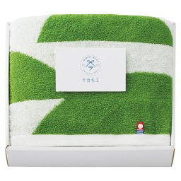 【ギフト対応無料】今治タオル 今治名工 フェイスタオル グリーン (I-77203) ※送料無料(北海道・沖縄は除く)