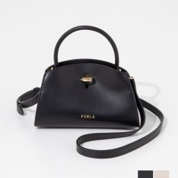 フルラ FURLA WB00869 BX0053 トートバッグ GENESI MINI TOTE レディース バッグ ジェネシ ミニトート レザー カジュアル ショルダーバッグ ロゴ シンプル プレゼント お祝い ブラック / フルムーン