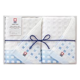 【ギフト対応無料】今治タオル 蒼海 フェイスタオル2P (J-4315) ※送料無料(北海道・沖縄は除く)