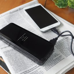 【名入れ】スタンドライト モバイルバッテリー [ブラック・ピンク] 記念日や誕生日などの特別な日の贈り物に