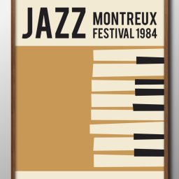 ピアノ モントルー ジャズ JAZZ A3 サイズ ポスター アート おしゃれ 絵画 インテリア 北欧 イラスト マット紙 艶消し アートパネル 額 フレーム デザイン 壁掛け ギフト 新築祝い ディスプレイ 引越し祝い　新生活　空間デザイン