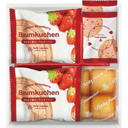 あまおう苺バウムクーヘン プチフィナンシェ [26-7567-016] FAO-15RD クッキー 焼き菓子 洋菓子 スイーツ 個包装 いちご バームクーヘン 詰め合わせ ギフト 贈り物 御祝 御礼 出産内祝い 内祝い お返し お中元 お歳暮