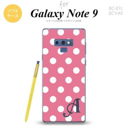 Galaxy Note 9 ギャラクシー ノート9 SC-01L SCV40 スマホケース カバー ソフトケース ドット・水玉 ピンク イニシャル 対応 nk-note9-tp104i[スマホ,スマホケース,スマホカバー,ケース,カバー,ジャケット]