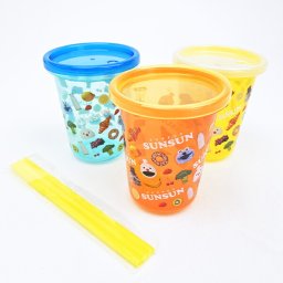 パペットスンスン ストロー付きタンブラー 【320ml】 3個セット ランチ 日本製