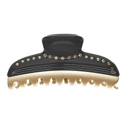 アレクサンドル ドゥ パリ ALEXANDRE DE PARIS ヘアアクセサリー PINCE VENDOME CLIP L 10.5CM パンス ヴァンドーム ヘア クリップ Lサイズ ICCL-12832-03 N3 NOIR ブラック＋ゴールド