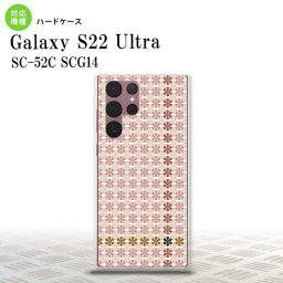 SC-52C SCG14 Galaxy S22 Ultra スマホケース 背面ケース ハードケース 花十時 シック 茶 メンズ レディース nk-s22ul-1352
