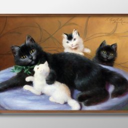 アルフレッド アーサー ブルネル デ ヌヴィル 猫 ネコ A3 サイズ ポスター アート おしゃれ 絵画 インテリア 北欧 イラスト マット紙 艶消し アートパネル 額 フレーム デザイン 壁掛け ギフト 新築祝い ディスプレイ 引越し祝い　新生活　空間デザイン 