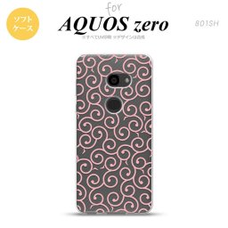 AQUOS zero アクオス ゼロ 801SH スマホケース カバー ソフトケース 唐草 クリア×ピンク nk-801sh-tp1125[スマホ,スマホケース,スマホカバー,ケース,カバー,ジャケット]