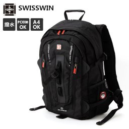 スイスウィン リュック 通販 通学 メンズ 大容量 ブラック ブランド SWISSWIN 通勤 黒 レディース 防災リュック おしゃれ リュックサック ママリュック 旅行 遠足 プレゼント 高校生 バックパック 中学生 かばん 通学鞄 大きめ SWE9972