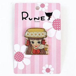 内藤ルネ ピンズ ルネガールハット バッジ アクセサリー