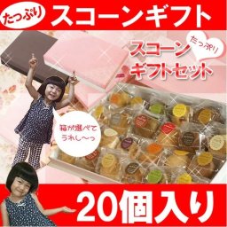 【送料無料】☆スコーンたっぷり20個入りBOXギフト☆ スコーンが5種類選べる！箱が選べる！包装・メッセージカード付で至れり尽くせりギフト♪