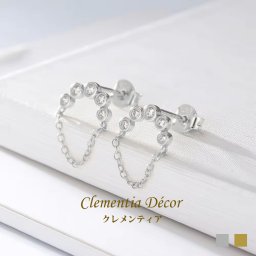 チェーン ピアス レディース 短め 金属アレルギー 対応 18金 K18 プラチナ 仕上 可愛い ミラ ブランド 彼女 プレゼント 女性 母の日 誕生日 プレゼント 女友達 ギフト おしゃれ 50代 20代 30代 40代 結婚記念日 妻 