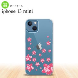 iPhone13mini iPhone13 mini ケース ハードケース 花柄 サクラ D クリア ピンク  nk-i13m-186