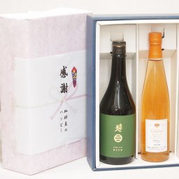 冬の贈り物お歳暮 感謝の贈り物ボックス 旨味が際立ち南部美人と国産ワインセット(シャンモリ デラウエア オレンジワインやや甘口(山梨県)500ml日本酒南部美人純米吟醸 (岩手県)720ml