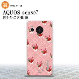 sense7 sense7 スマホケース 背面ケースソフトケース 花柄 バラ 編み ピンク +アルファベット 2022年 11月発売 nk-sens7-tp266i