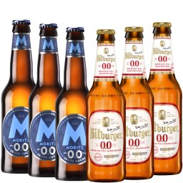 残暑見舞い ノンアルコールビール 飲み比べ 330ml 6本セット ドイツビール ビットブルガー モリッツ アルコールフリー 家飲み ホームパーティー 自宅用 簡易包装 パーティー 誕生日 御祝  送料無料