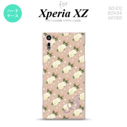 【SO01J】【スマホケース/スマホカバー】【エクスペリア XZ 】SO01J スマホケース XPERIA XZ ケース エクスペリア XZ  イニシャル 花柄・バラ（C） ベージュ nk-so01j-246ini【メール便送料無料】