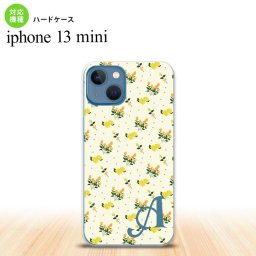 iPhone13mini iPhone13 mini ケース ハードケース 花柄 バラ ドット 小 黄 +アルファベット  nk-i13m-251i
