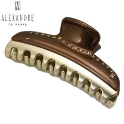 アレクサンドル ドゥ パリ タイムレス ヘアクリップ ヴァンドーム Lクリップ ラージ スワロフスキー・ブラウン フランス製 ALEXANDRE DE PARIS VENDOME LARGE ICCL-12832-03-X4 ホワイトデー クリスマス 結婚記念日 還暦祝い 入学 卒業 入社祝い 退職 プレゼント ギフト 贈り物 恋人 夫婦 母の日