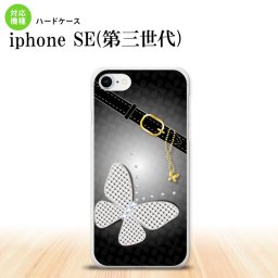 iPhoneSE 3 iPhoneSE 3 スマホケース ハードケース バタフライ 蝶 F 黒 メンズ レディース nk-ise3-324