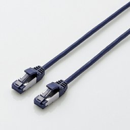 エレコム LD-OCTST／BM100 カテゴリー8対応LANケーブル(ツメ折れ防止・スリム) ブルーメタリック 10.0m