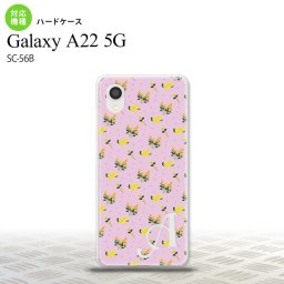 SC-56B Galaxy A22 スマホケース ハードケース 花柄 バラ ドット 小 ピンク +アルファベット メンズ レディース nk-a22-252i