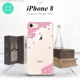 iPhone7 iPhone8 スマホケース ハードケース 桜 濃ピンク メンズ レディース nk-ip8-1423