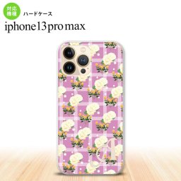 iPhone13ProMax iPhone13 Pro Max ケース ハードケース 花柄 バラ チェック ピンク +アルファベット iPhone13 プロ マックス 6.7インチ おしゃれ かわいい メンズ レディース キッズ デザインたくさん nk-i13pm-255i