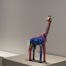 Giraffe【L】インテリア小物・置物 キリン サンダルリサイクルアート ハンドメイド