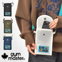 スマホポーチ ショルダー メンズ レディース gym master ジムマスター ブランド おしゃれ かわいい メッシュ アウトドア カジュアル 縦型 スマホ入れ ミニポーチ ポシェット サコッシュ 斜めがけ 軽量 小さめ G421771 ホワイト 白 ブラック 黒 ネイビー オリーブ 緑 カーキ
