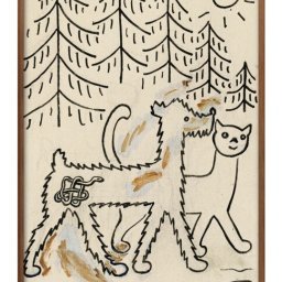 ヨゼフ チャペック こいぬとこねこのおかしな話 A3 サイズ ポスター アート おしゃれ 絵画 インテリア 北欧 イラスト マット紙 艶消し アートパネル 額 フレーム デザイン 壁掛け ギフト 新築祝い ディスプレイ 引越し祝い　新生活　空間デザイン 
