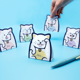 SUCK UK キャットメッセージパッド（メモ メモパッド かわいい 猫 招き猫）「Lucky Cat Message Pads」イギリス サックユーケー ◇