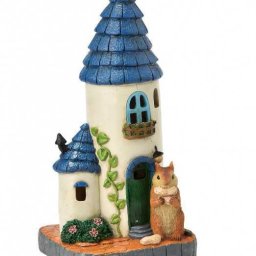 ソーラーライト ガーデンオーナメント 青い屋根のおうち 置物 オブジェ 庭 玄関 エクステリア 雑貨 ライトアップ 屋外 おしゃれ かわいい ギフト セトクラフト