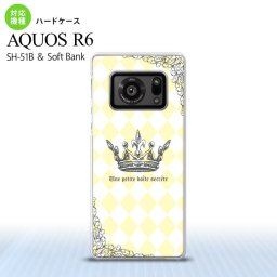 SH-51B AQUOS R6 AQUOS R6 スマホケース ハードケース 王冠 黄 メンズ レディース nk-r6-1454