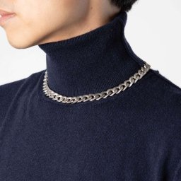 メゾン マルジェラ MAISON MARGIELA SI8UU0002 SV0130 ネックレス Necklace メンズ アクセサリー インターロッキング チャンキー チェーンネックレス ジュエリー ターリングシルバー カーブネックレス ギフト プレゼント お祝い 記念 シルバー
