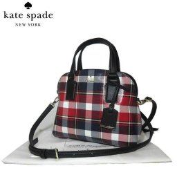 ケイト・スペード ブティック kate spade ハンドバッグ PXRU9157 コーティングキャンバス チェック柄 2WAY ハンドバッグ small lottie / cameron street plaid / lingonbery(924):マルチカラー