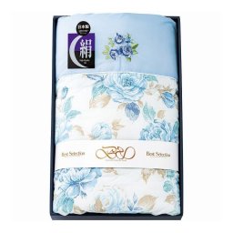 イチブン シルク混大判肌布団 ブルー A1310 ベストセレクション インテリア 寝具 収納 寝具【送料無料】