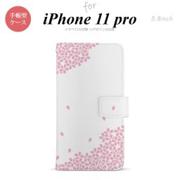 iPhone11Pro iPhone11 Pro 手帳型スマホケース カバー 桜 ピンク  nk-004s-i11p-dr1422
