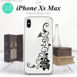 iPhoneXsMax iPhone XS Max スマホケース ハードケース バラ B クリア 黒 メンズ レディース nk-ixm-1069