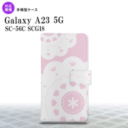 Galaxy A23 GalaxyA23 手帳型スマホケース カバー レース クリア ピンク 2022年 10月発売 nk-004s-a23-dr1484